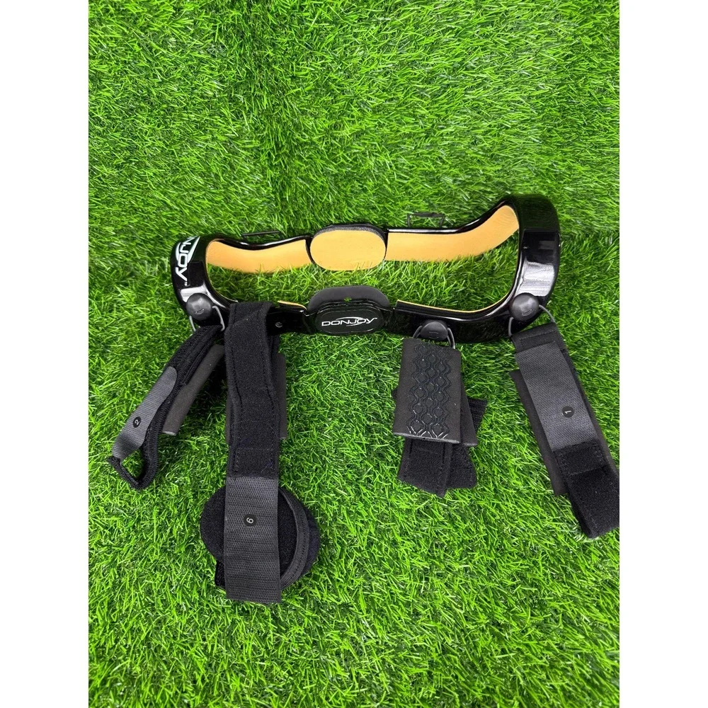 DONJOY Spinal Brace Black Tan Orthotic Adjustable Support Post-Op Pain Relief